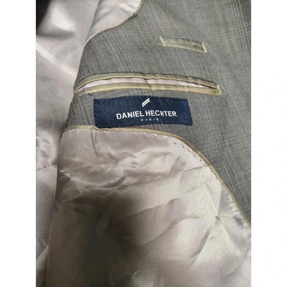 Daniel Hechter Paris Grey Wool Blend Blazer Jacket Men Size 50R
